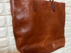 Polo Ralph Lauren Vintage Big Pony Embossed Leather Tote Bag Brown Large