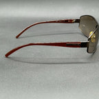 Chanel 4089 236/13 VTG Shield Sunglasses Brown Gradient Italy 120 Used w/ Ser. #