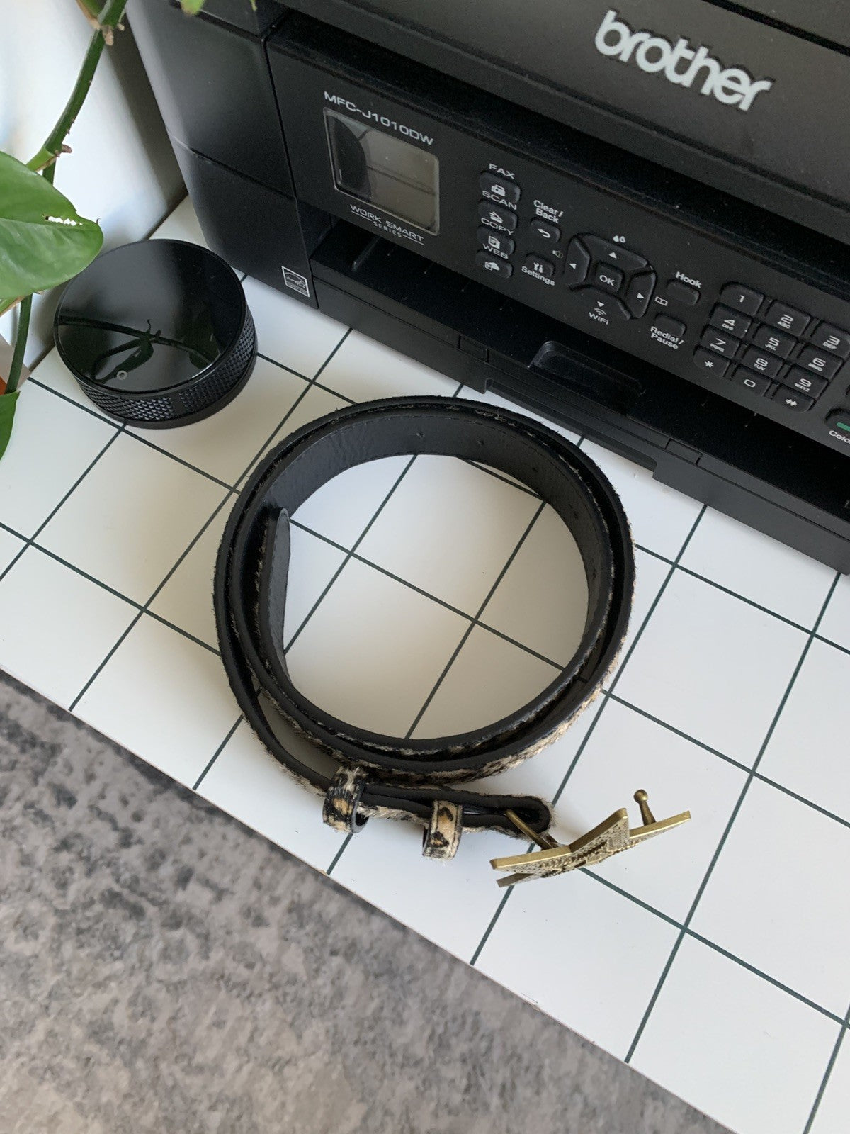 Vintage Style Leopard Pattern Star Leather Western Cowboy Belt