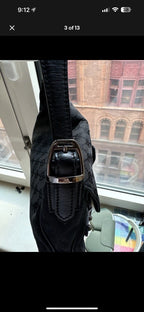 Black Gucci shoulder bag 2003 Tom Ford horsebit detail
