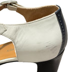 Ralph Lauren Cap-Toe Spectator Heels Navy Ivory Italian Leather 6.5