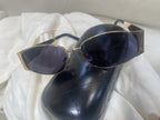 CHANEL Sunglasses Mirror Logo Lense Gold metal Frame