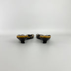 Prada | Auth Brown Leather Silver Logo Buckle Kitten Sandal Heels (34.5)