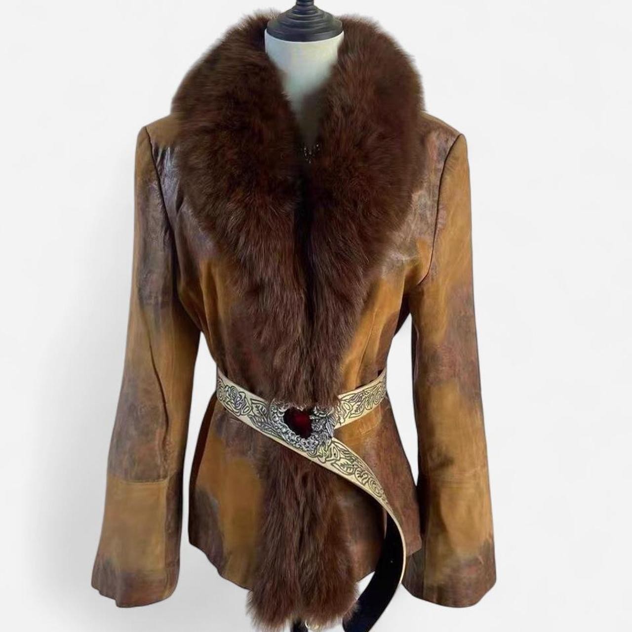 Women's Brown Genuine Fur Jacket