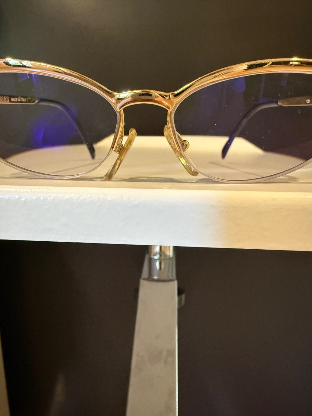Gianfranco Ferre 1990's VINTAGE Cat Eye Sunglasses 191/S 012 Gold Half Rim