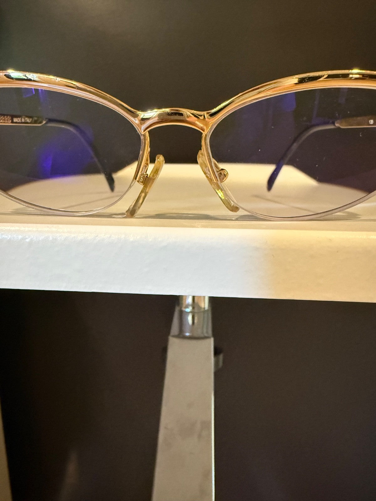 Gianfranco Ferre 1990's VINTAGE Cat Eye Sunglasses 191/S 012 Gold Half Rim