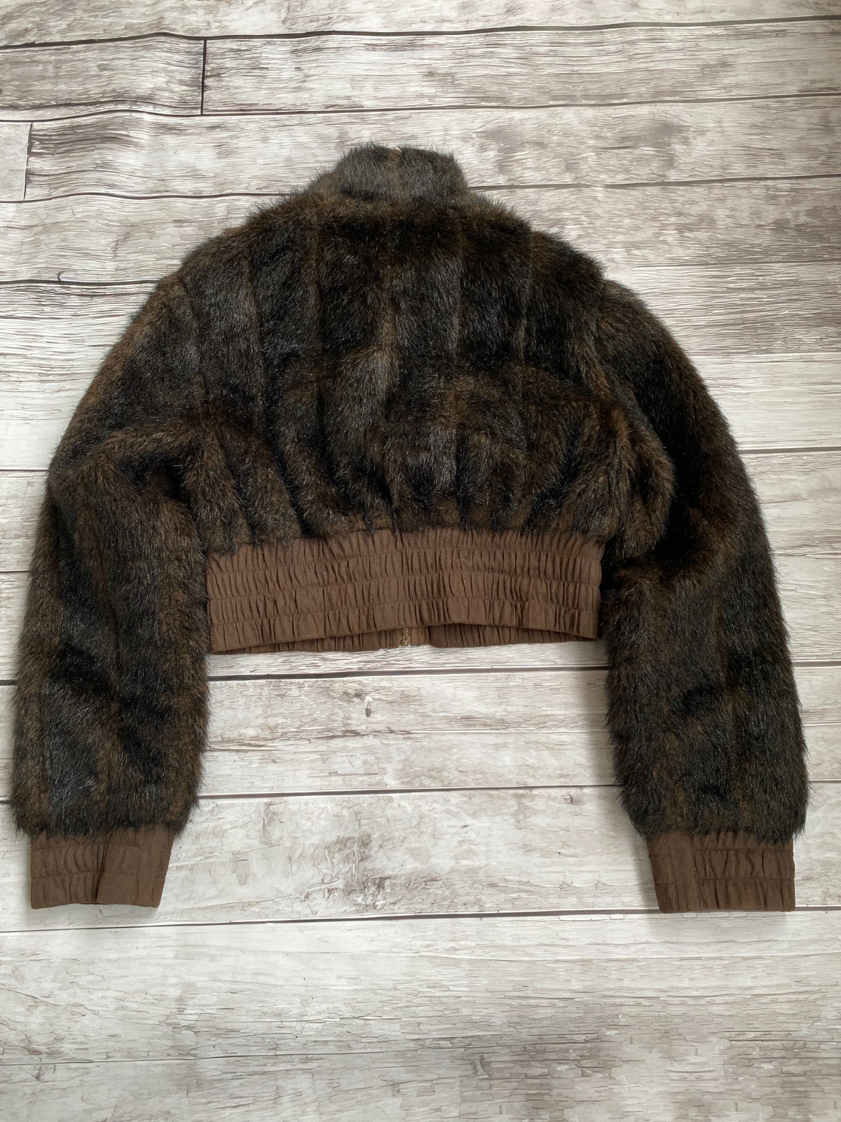 CROPPED 2000s JAPANESE ISSEY MIYAKE STYLE RARE LUXURY FAUX FUR  JACKET