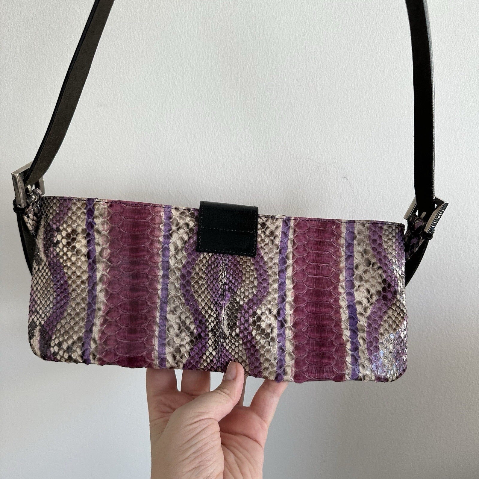 RARE Fendi purple python shoulder bag