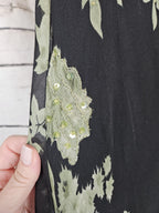 Vintage Bias Floral Beaded Overlay Slip Dress