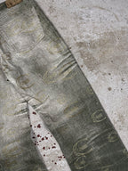 Vintage 2000s Roberto Just Cavalli Monogram Flare Denim Pant Bootcut Print