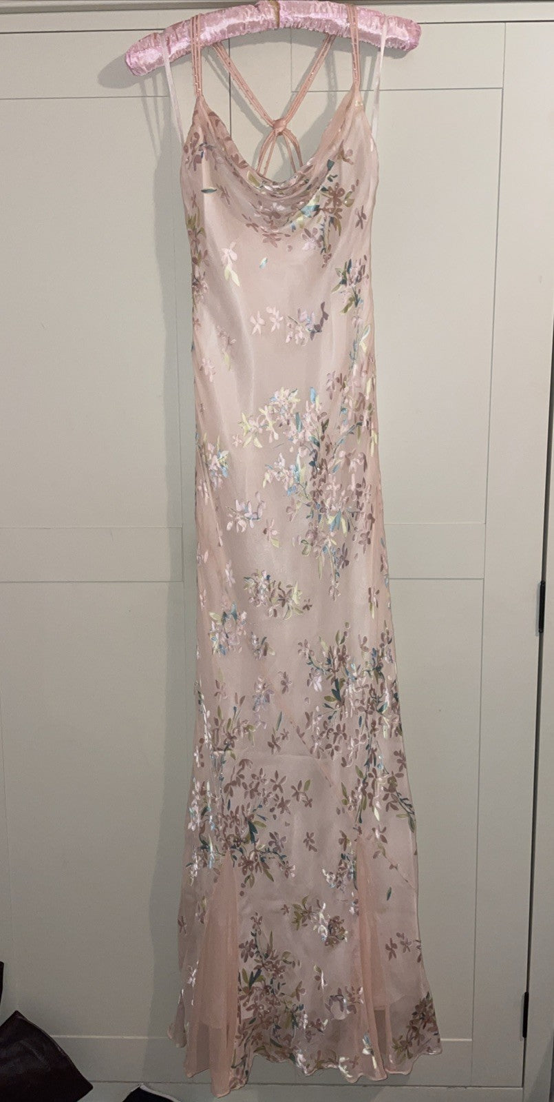 90s Monsoon Silk Floral Dress