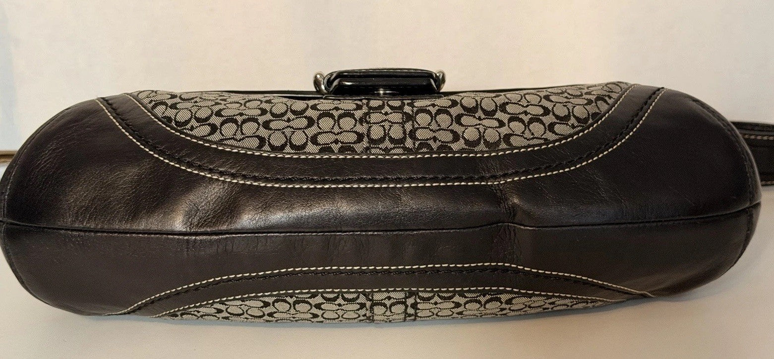 Coach Vintage Y2K Soho Black Signature Canvas Shoulder Bag