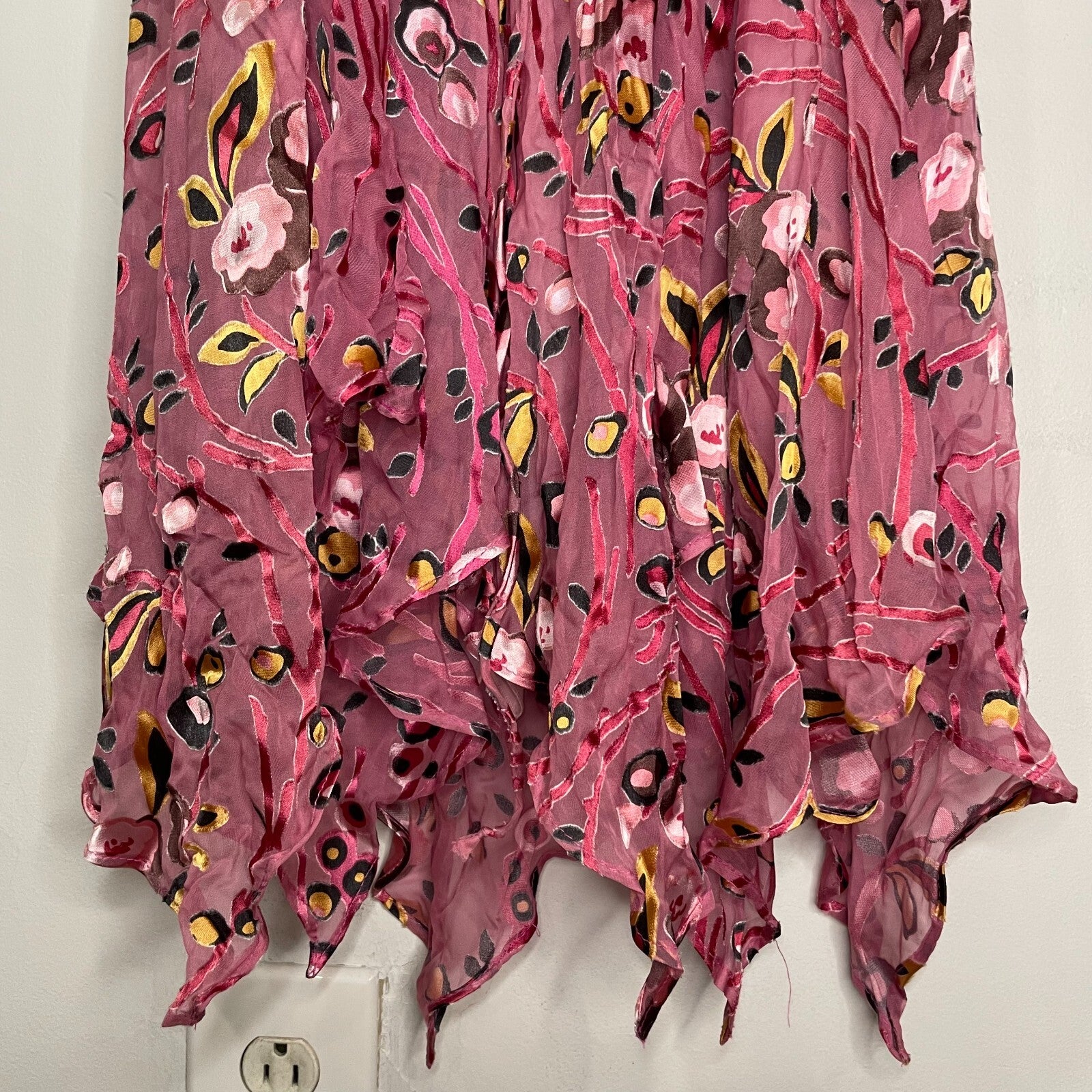 ORIGINAL TAGS Vintage Betsey Johnson 90s Y2K Slip Dress Pink Floral