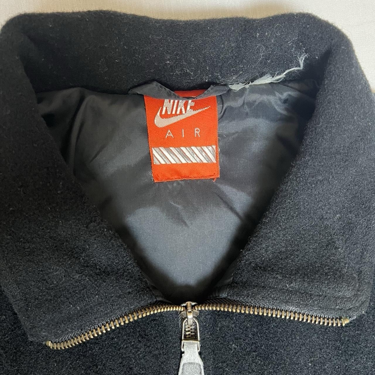 Vintage 90s Nike Air Wool Varsity Jacket Embroidered Rare Mens Size Large