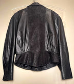 Global Identity GIII Vintage Leather Jacket, Puff shoulders, fitted waist SZ M