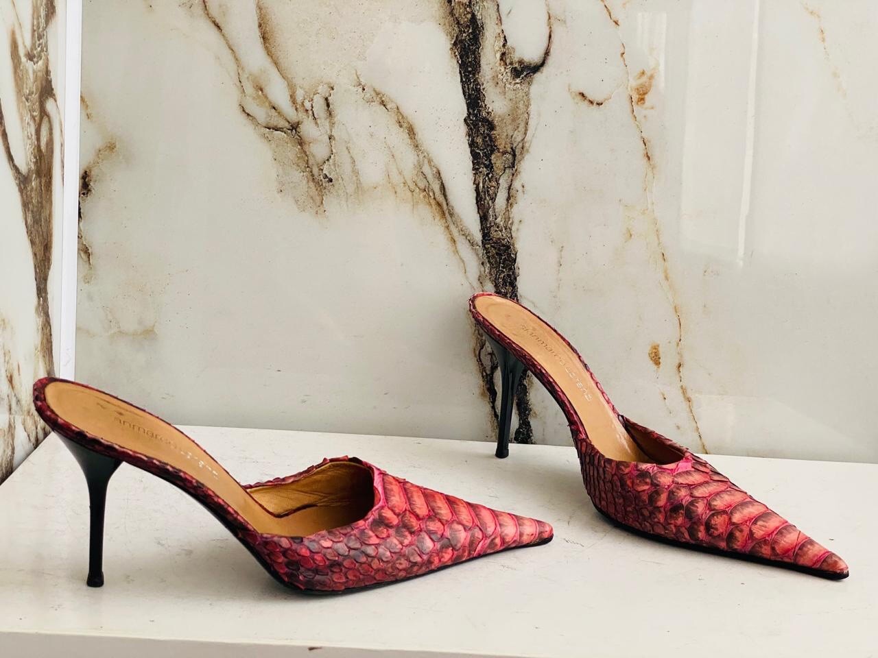 Gianmarco Lorenzi Italian Women Mules Nice Shoes High Heels Size 38