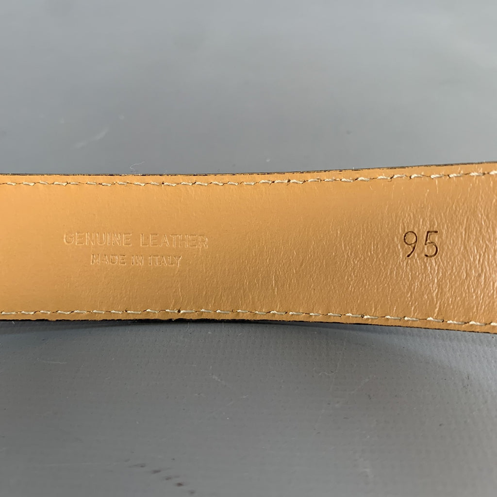 VINTAGE Size 34 Beige Pony Hair Leather Belt