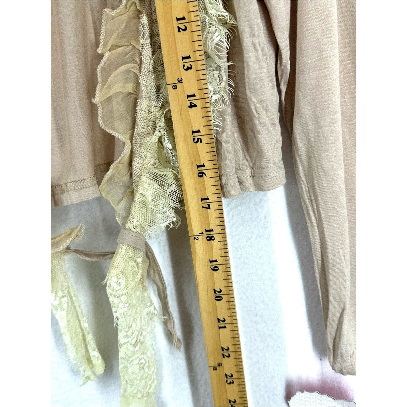 LM Lulu Paris Bahamas Lace Ruffle Tie Cardigan Large