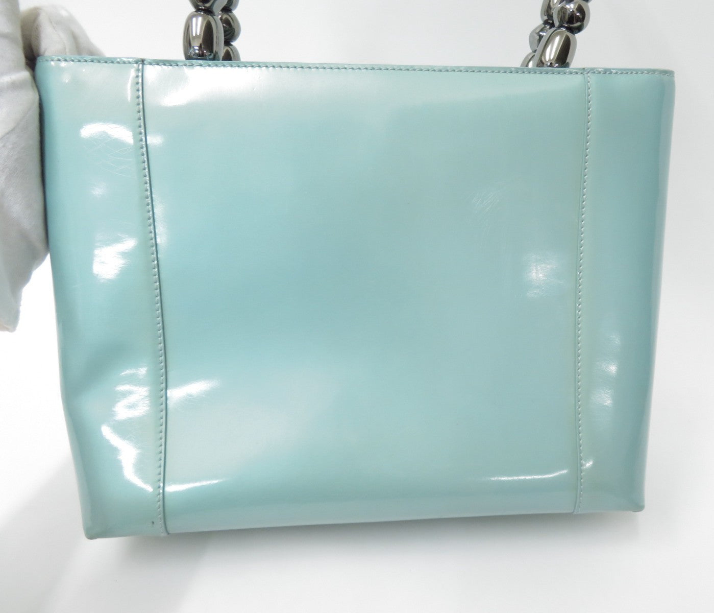 Christian Dior Malice Pearl Patent Leather 2way Shoulder Hand Bag I#47567