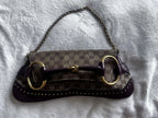 Vintage Gucci Horsebit 1955 Clutch - Tom Ford Era - Brown Caramel Monogram