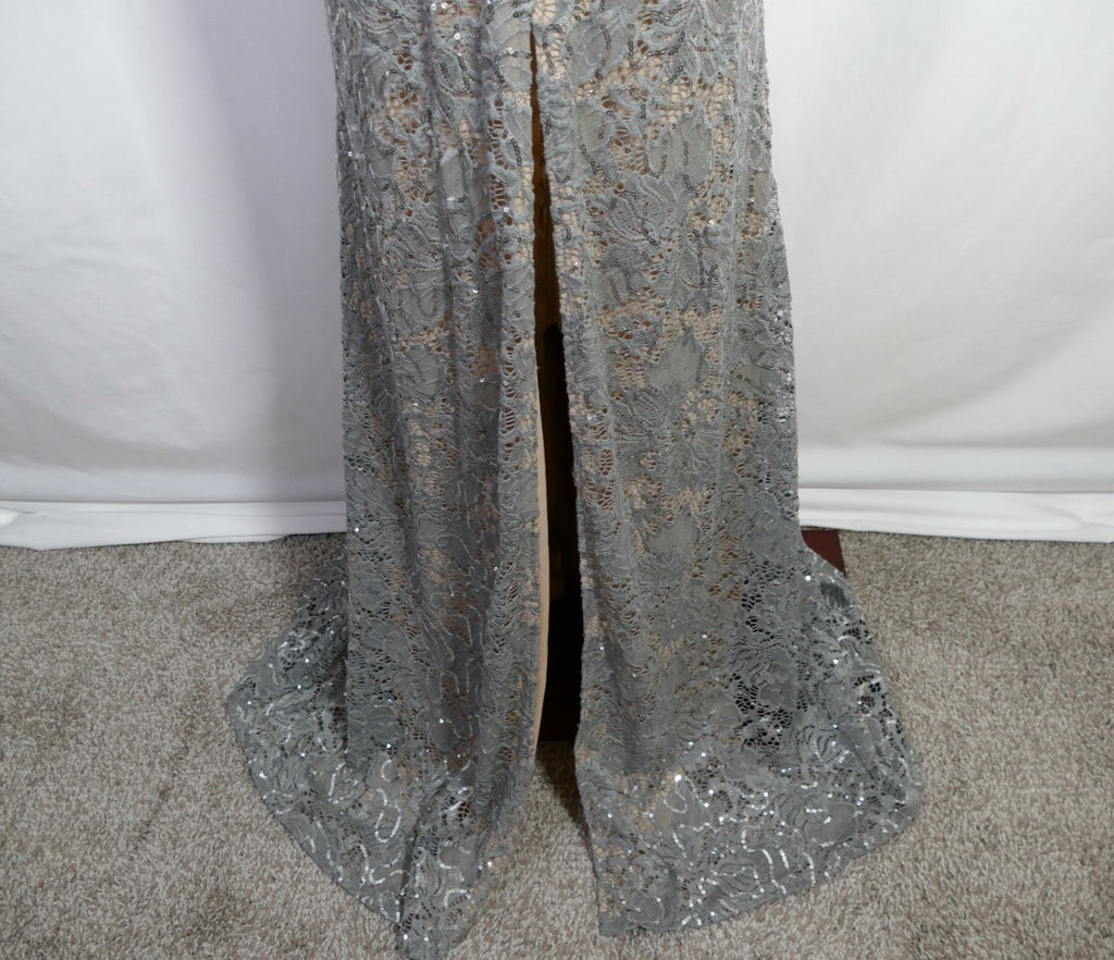 Vintage Sequin Halter - Open Back - Maxi Dress