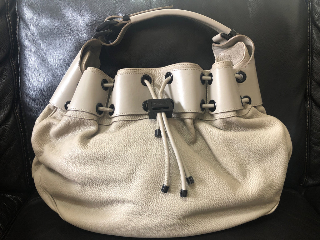 100% Authentic Burberry Leather Prorsum Large Warrior light taupe Hobo Bag