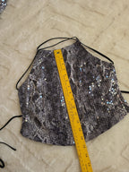 Bebe Vintage Sequin Snakeskin Two Piece Set Small
