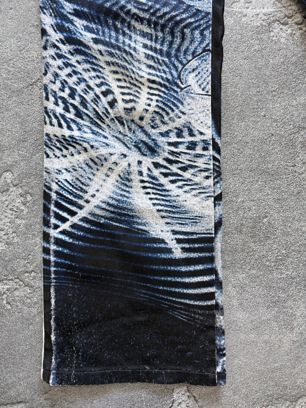 Vintage 2000's Roberto Cavalli Abstract Psychedelic Print Jeans Pants sz XL