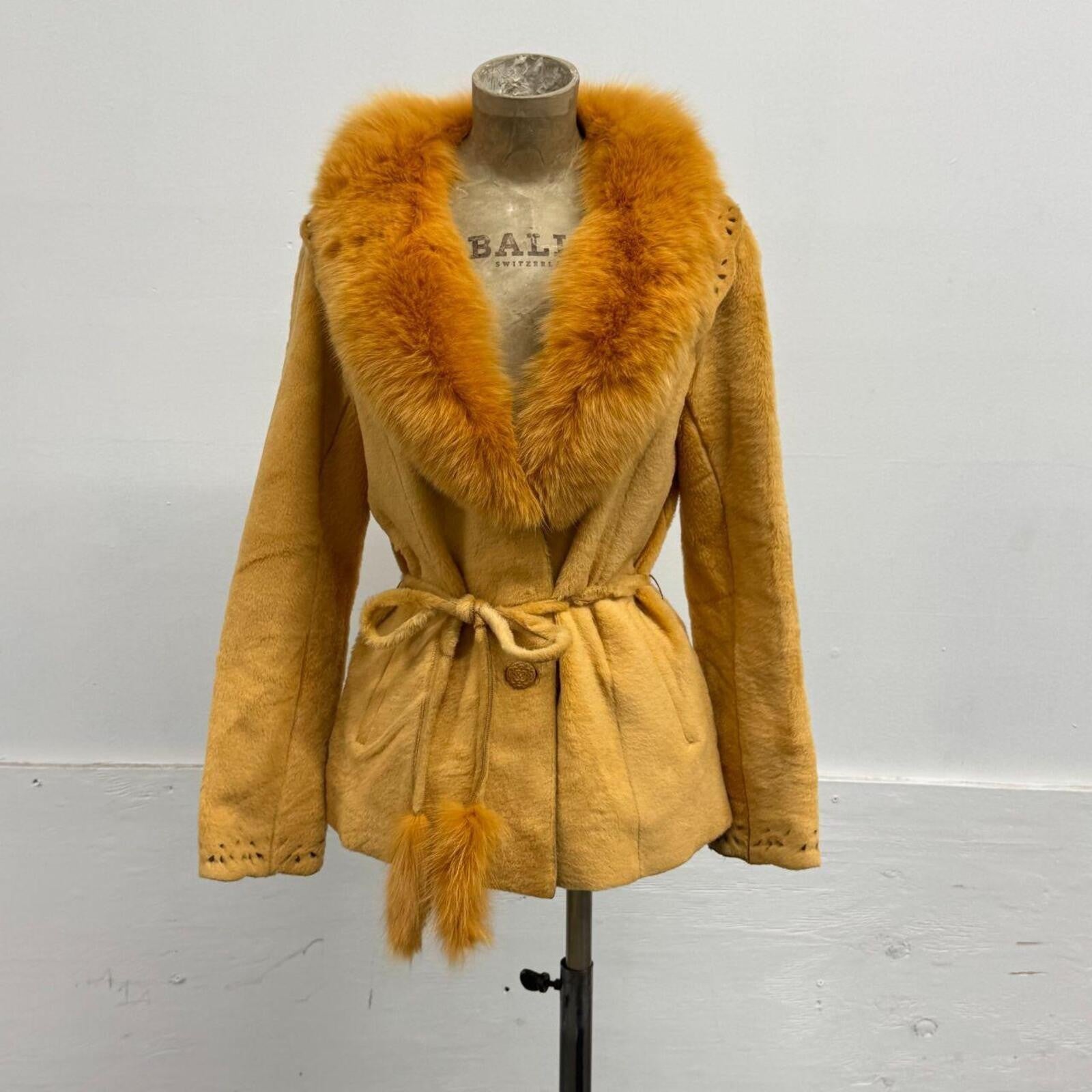 Vintage Y2K "Golden Fleece" Sheared Lambskin & Fox Fur Jacket