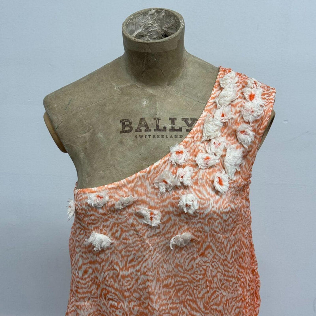 Vintage Y2K Jorya Jellyfish One-Shoulder Mulberry Silk Dress