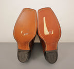 Men's VTG NOS Brown Leather Square Toe Cowboy Boots Sz 8 D 1970s
