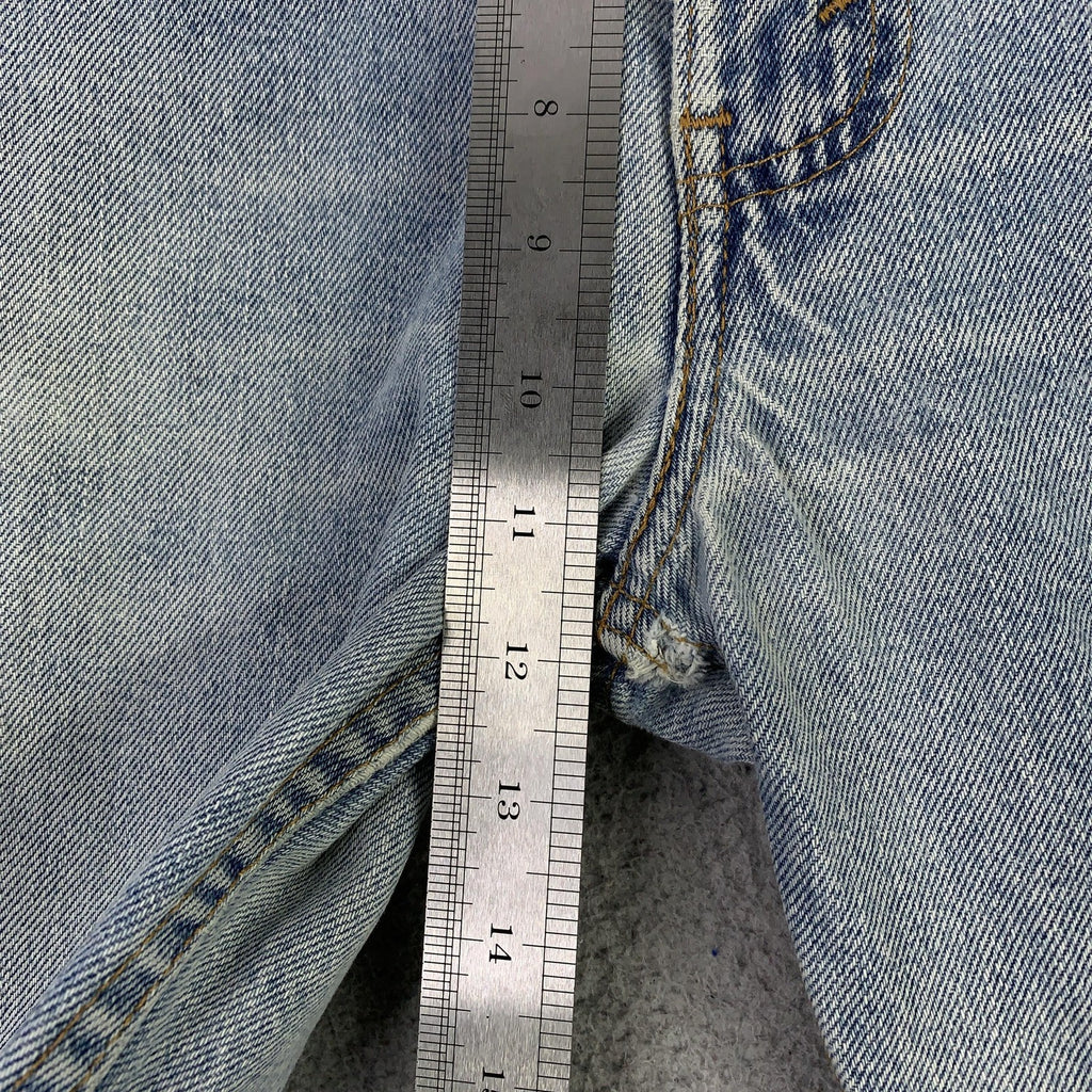 Vintage Levis 505 Jeans Mens 33x34 (32x33.5) Light Wash Straight Denim USA 90s