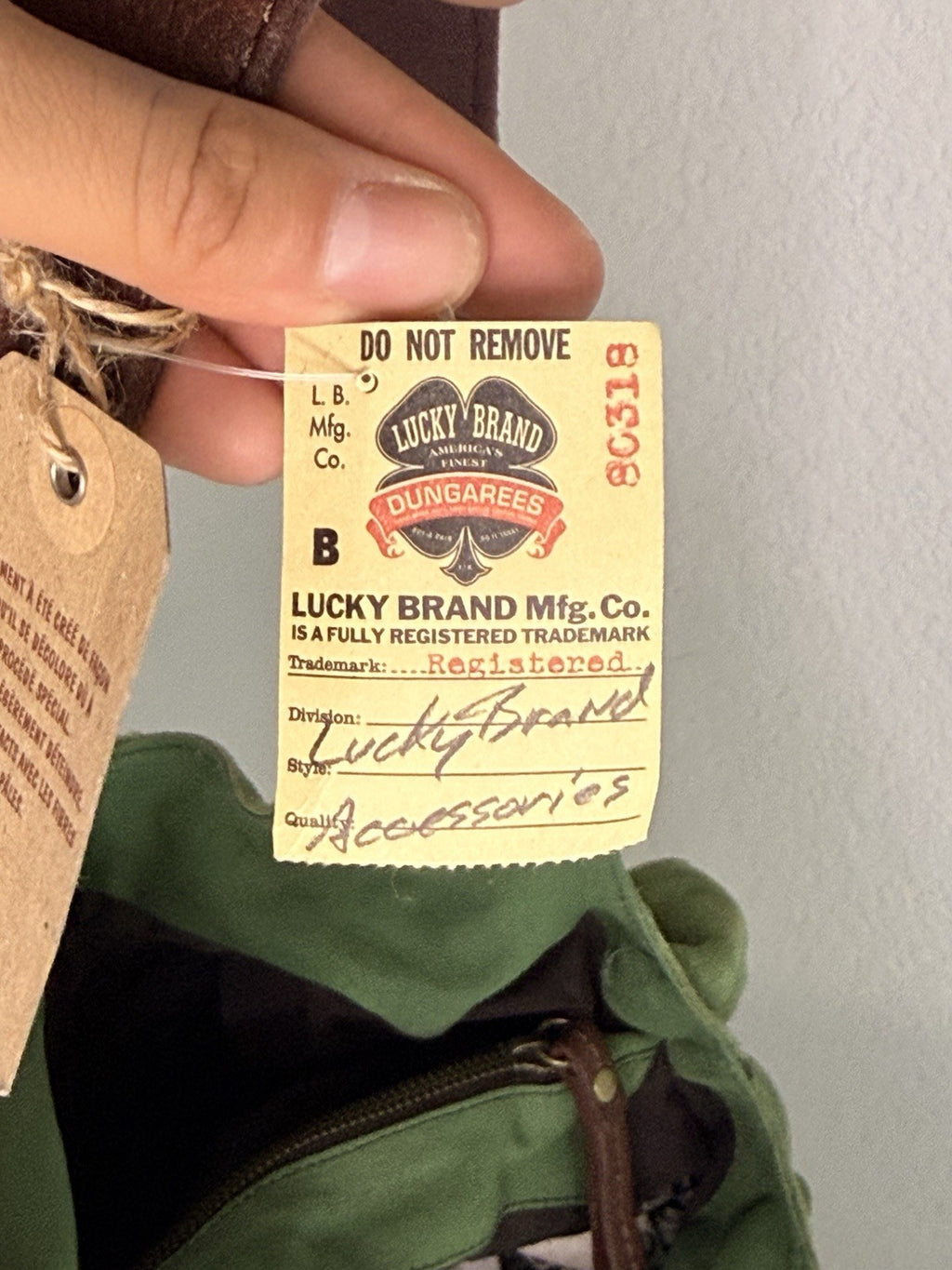 Lucky Brand Y2K Green Suede Studded Hobo Shoulder Bag