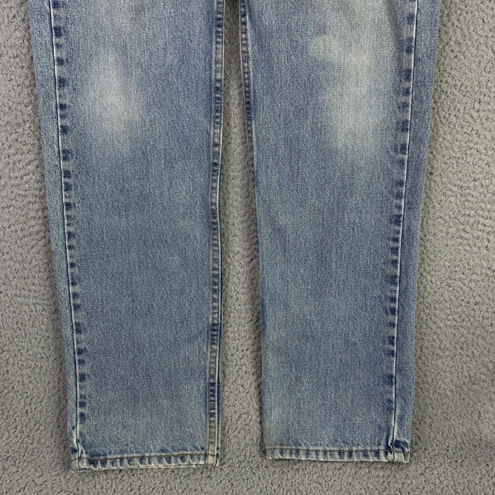 Vintage Levis 505 Jeans Mens 33x34 (32x33.5) Light Wash Straight Denim USA 90s