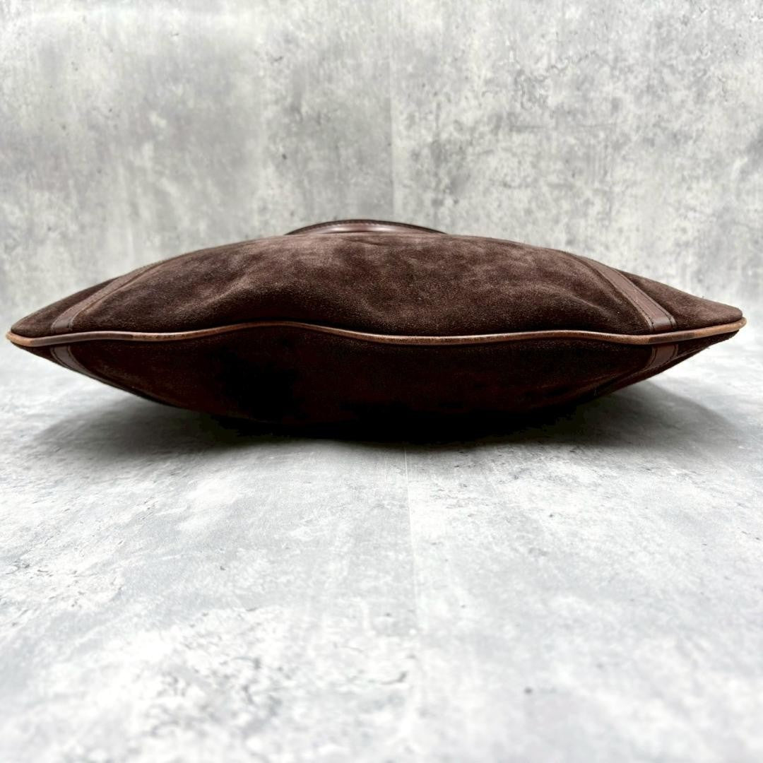Ralph Lauren Vintage Suede Leather Hobo Shoulder Bag Brown