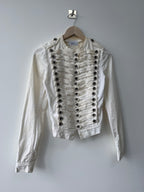 Plein Sud White Denim Napoleon Jacket Size XS