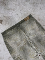 Vintage 2000s Roberto Just Cavalli Monogram Flare Denim Pant Bootcut Print