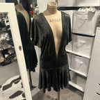 Ultra-Rare Plein Sud Jeans Adjustable Zip Velvet Mini Dress