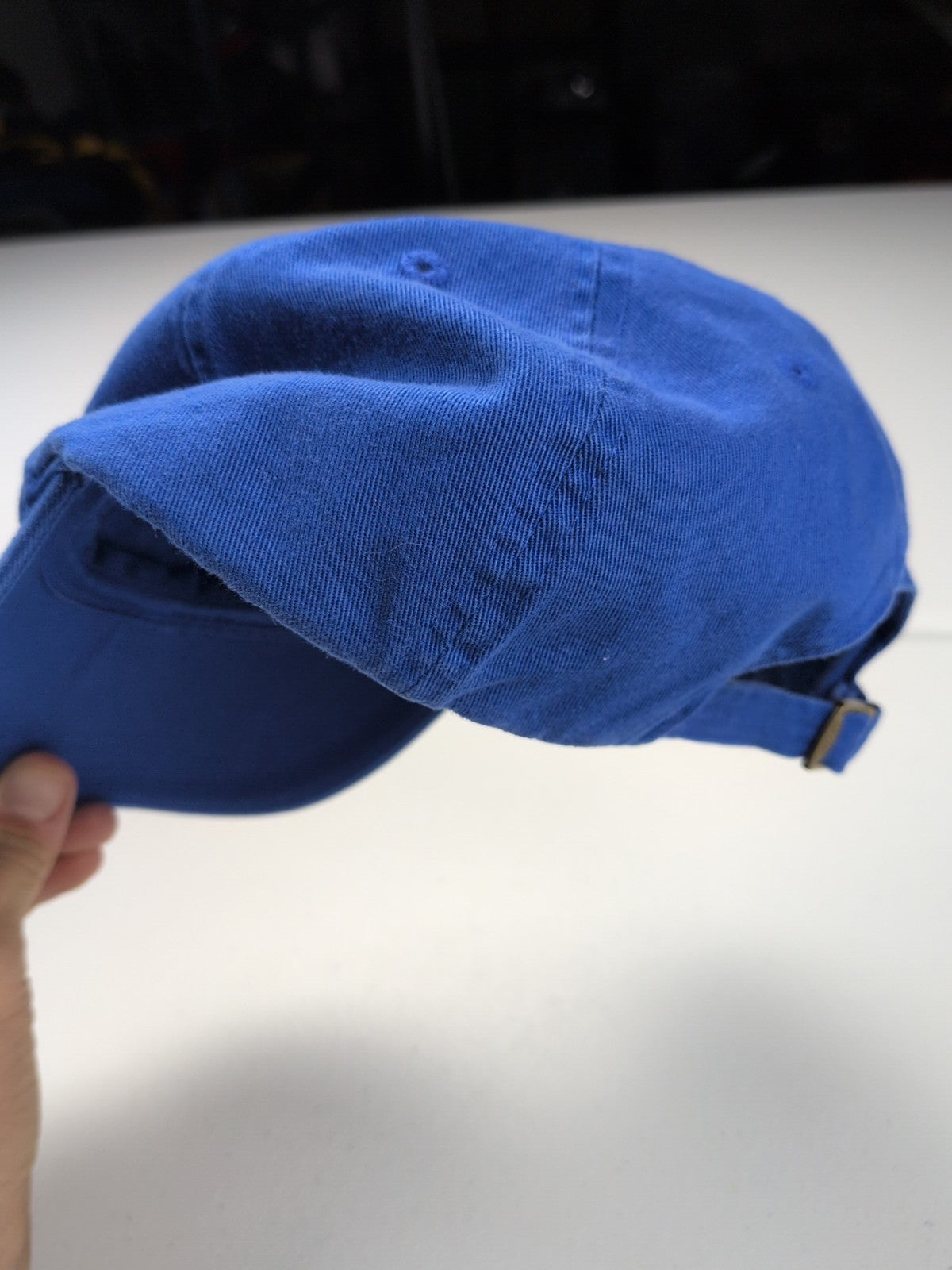 Vintage Polo Sport Ralph Lauren Spell Out Cap Hat Mens Adjustable Blue Orange