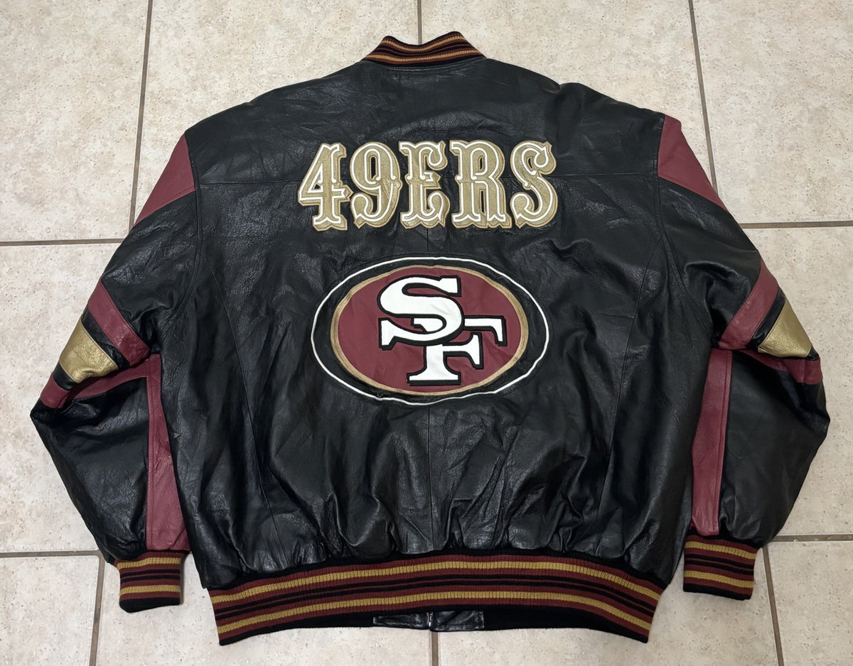 San Francisco 49ers Leather Bomber Jacket 2XL