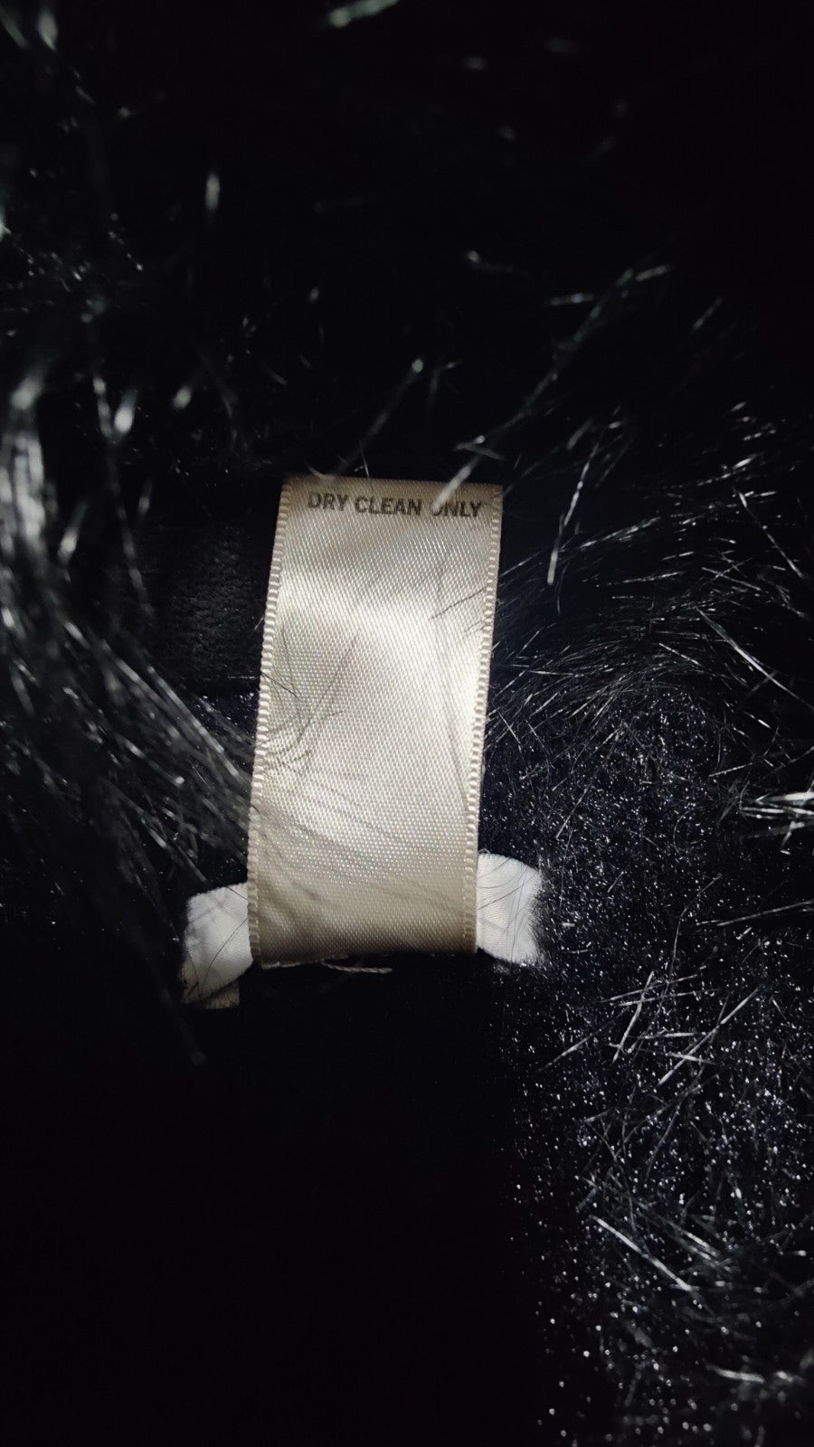 Caché Black Faux Fur Trim Leather Jacket Medium