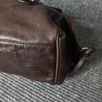 Francesco Biasia Braided Leather Shoulder Bag Brown