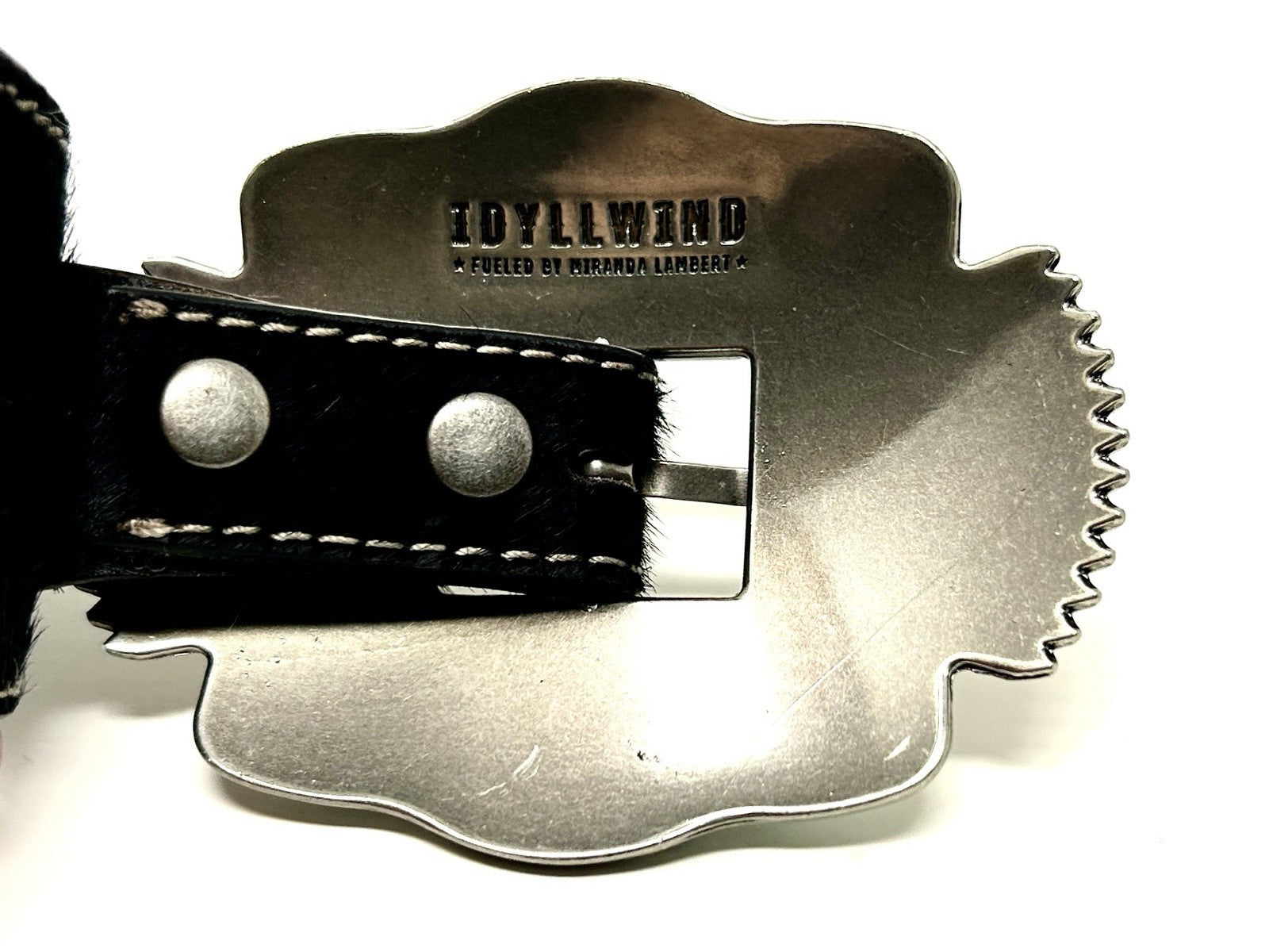 Idyllwind Black Pony Hair Concho Belt Sz L