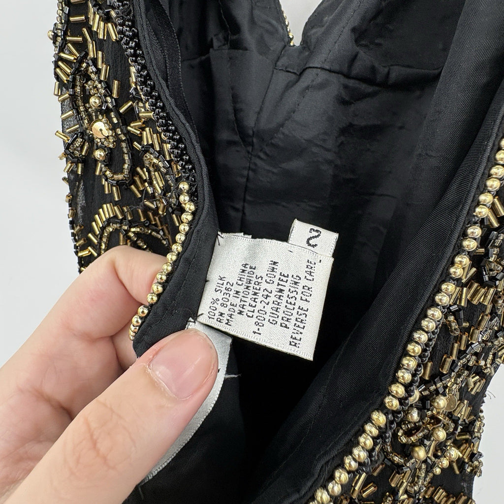 Vintage Niteline Beaded Halter Slip Dress