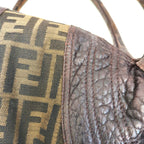 Fendi Zucca Spy Bag Dark Brown Canvas and Leather