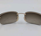 Vintage Burberry B8926/S Rimless Sunglasses Brown Gradient Gold Safilo W/ Case