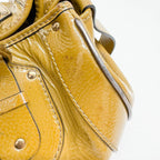 CHLOÉ Paddington Horse Charm Ocher Brown Patent Leather Shoulder Bag
