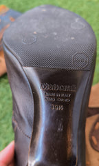 Roberto Cavalli Y2K Leather & Suede Patchwork Boots Size 39.5