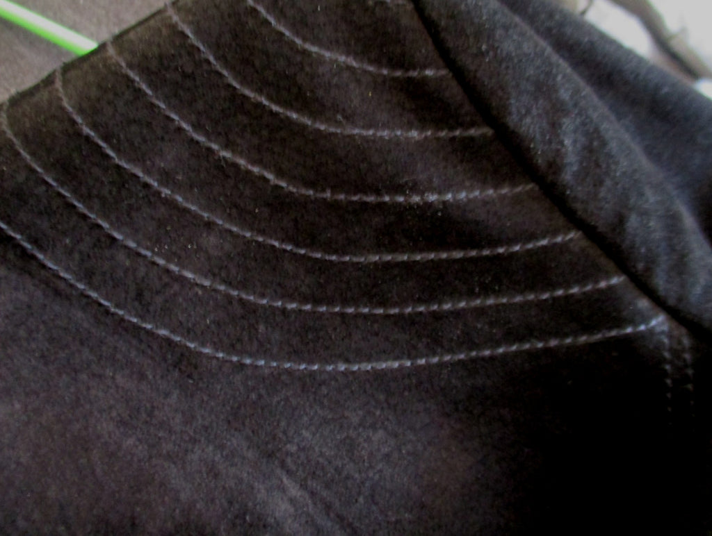 Cripple Creek Black Suede Studded Western Jacket Small