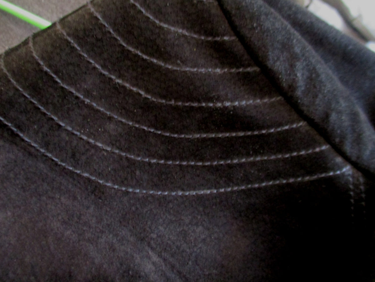 Cripple Creek Black Suede Studded Western Jacket Small